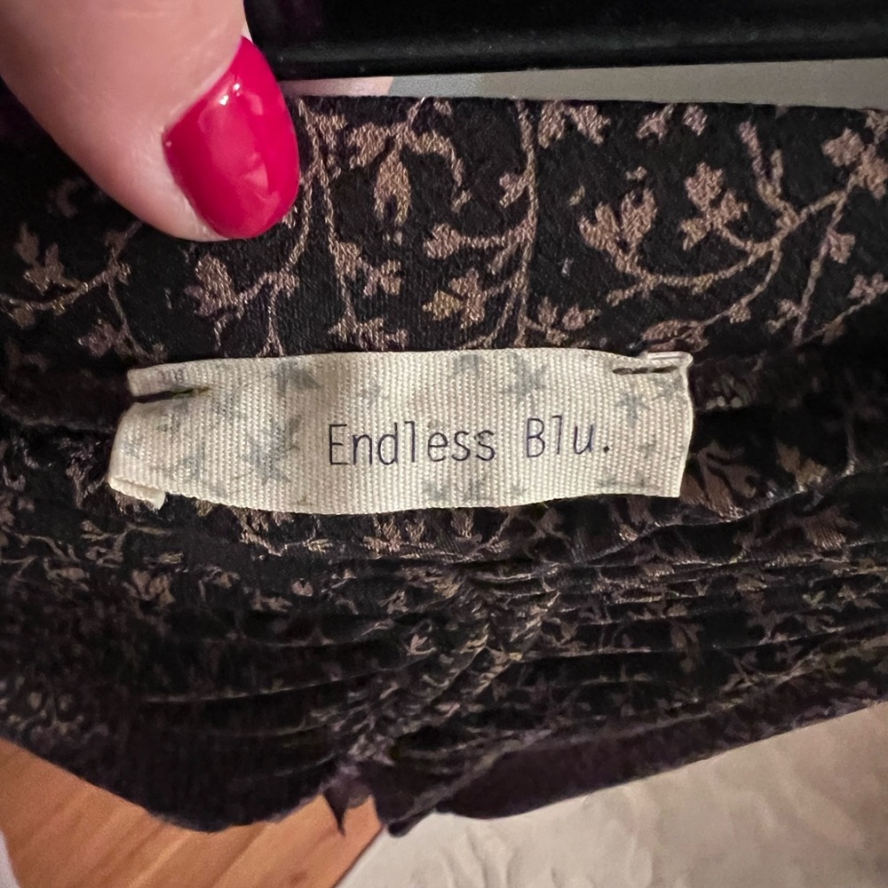 Pinkblush Black and White Floral High Low Skirt (maternity) - Picture 3 of 5
